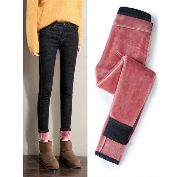 women's jeans gowyimmes autumn winter women add velvet denim pants high waist pencil pant female blue lady skinny trousers 211
women's jeans gowyimmes autumn winter women add velvet denim pants high waist pencil pant female blue lady skinny trousers 211