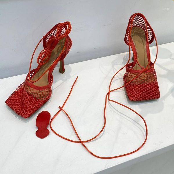 dress shoes luxury vintage roma tied strap nylon mesh high heel sandals for women genuine leather sole sheepskin wrap square toe pump, Black
dress shoes luxury vintage roma tied strap nylon mesh high heel sandals for women genuine leather sole sheepskin wrap square toe pump, Black