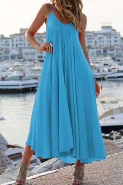 luxury 2020 new solid color suspender women's long dress women, White;black 
luxury 2020 new solid color suspender women's long dress women, White;black