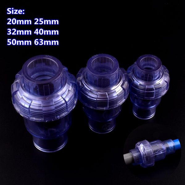 watering equipments 1pc 20~63mm upvc transparent check valve fish tank garden irrigation aquarium tube adapter fittings pvc pipe connector
watering equipments 1pc 20~63mm upvc transparent check valve fish tank garden irrigation aquarium tube adapter fittings pvc pipe connector