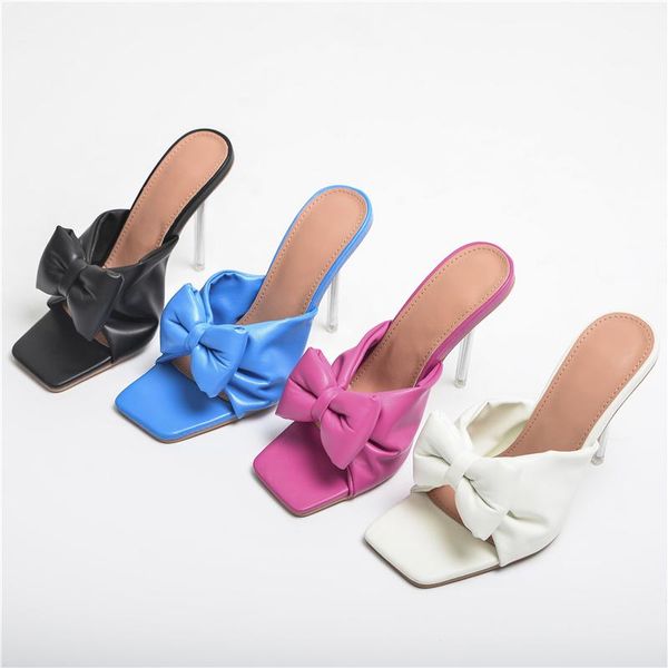 2021 women slides soft slippers summer 11cm high heels bow sandals lady blue rose red mules plus size design shoes, Black
2021 women slides soft slippers summer 11cm high heels bow sandals lady blue rose red mules plus size design shoes, Black