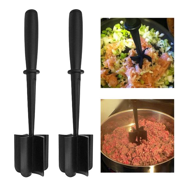 2pcs plastic meat/potato masher safe for non-stick cookware, pack of 1, black ,hamburger chopper utensil
2pcs plastic meat/potato masher safe for non-stick cookware, pack of 1, black ,hamburger chopper utensil