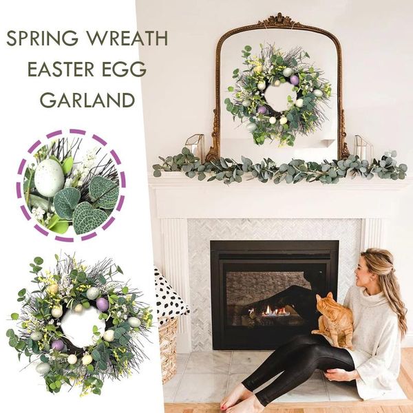 easter decoration front door wreath simulation flowers vines leaves easter egg spring wreath for ornament home decor
easter decoration front door wreath simulation flowers vines leaves easter egg spring wreath for ornament home decor