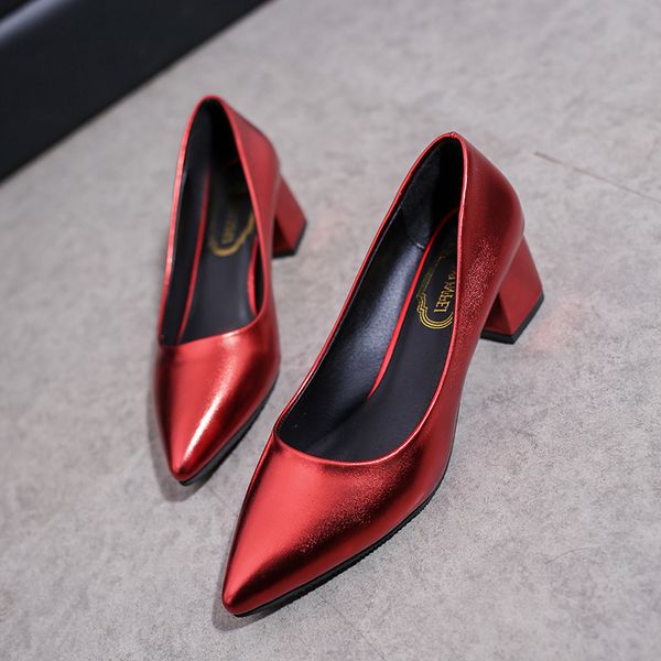 spring autumn women shoes pointed toe boat shoes sequined patent leather med heels pumps square heeled pump zapatos mujer 3461dress shoes, Black
spring autumn women shoes pointed toe boat shoes sequined patent leather med heels pumps square heeled pump zapatos mujer 3461dress shoes, Black