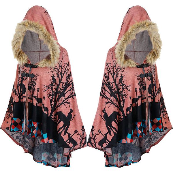 women's sweater shawl coat autumn spring outwear casual medium length loose hooded fur collar jacket pink ll176 6vfu, Black;brown
women's sweater shawl coat autumn spring outwear casual medium length loose hooded fur collar jacket pink ll176 6vfu, Black;brown