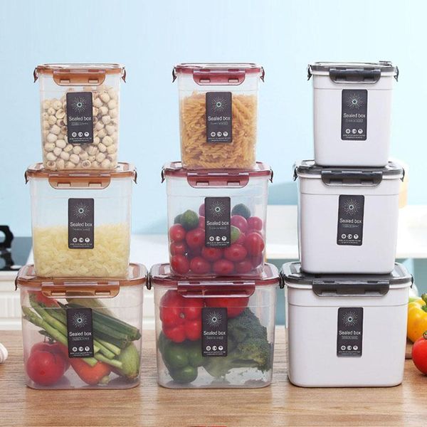 storage bottles & jars household transparent box food container kitchen organizer containers sealed
storage bottles & jars household transparent box food container kitchen organizer containers sealed