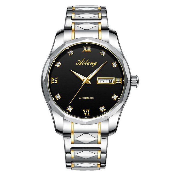 wristwatches ailang watch men's brand genuine mechanical automatic waterproof stainless steel, Slivery;brown
wristwatches ailang watch men's brand genuine mechanical automatic waterproof stainless steel, Slivery;brown