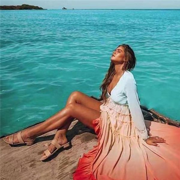 2021 women dress boho floral print ruffle irregular rainbow long dress summer deep v neck long sleeve vintage maxi dresses, Black;gray
2021 women dress boho floral print ruffle irregular rainbow long dress summer deep v neck long sleeve vintage maxi dresses, Black;gray