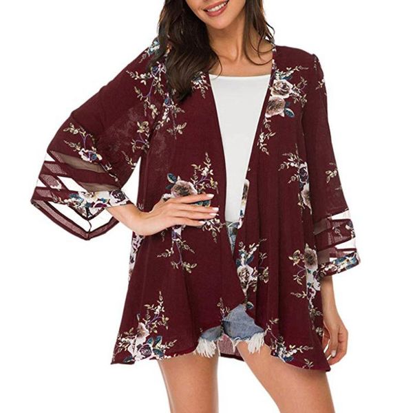 women's blouses & shirts 2021 sunscreen women shirt kimono splicing shawl beach chiffon lady floral print loose, White
women's blouses & shirts 2021 sunscreen women shirt kimono splicing shawl beach chiffon lady floral print loose, White