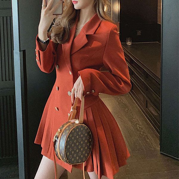 spring and winter 2020 large new french hepburn goddess temperament fat mm slim suit pleated dress, Black;gray
spring and winter 2020 large new french hepburn goddess temperament fat mm slim suit pleated dress, Black;gray