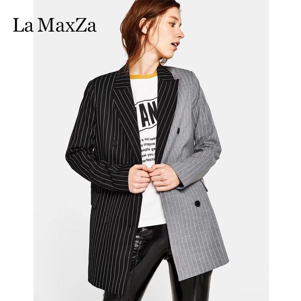 women's suits & blazers la maxza fashion british striped women pocket blazer feminino female outwear office jacket vintage coat plus si, White;black
women's suits & blazers la maxza fashion british striped women pocket blazer feminino female outwear office jacket vintage coat plus si, White;black