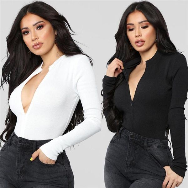 women's jumpsuits & rompers long sleeve jumpsuit deep v-neck solid casual slim bodysuits 2021 fashion style, Black;white
women's jumpsuits & rompers long sleeve jumpsuit deep v-neck solid casual slim bodysuits 2021 fashion style, Black;white