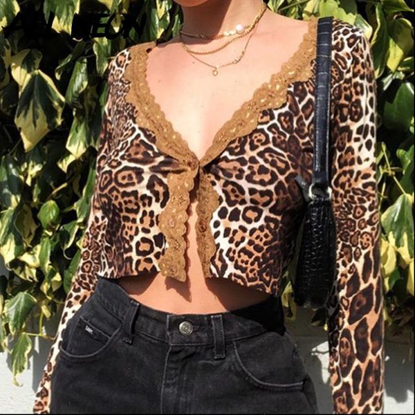 y2k aesthetics leopard print wild lace trim crop e girl vintage one button v neck long sleeve khaki t shirts 90s, White
y2k aesthetics leopard print wild lace trim crop e girl vintage one button v neck long sleeve khaki t shirts 90s, White
