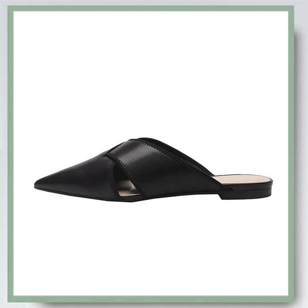 slippers woman elegant style beach sandal cow leather pointed toe slides low heel solid 3 colors outdoor slippers casual shoes, Black
slippers woman elegant style beach sandal cow leather pointed toe slides low heel solid 3 colors outdoor slippers casual shoes, Black