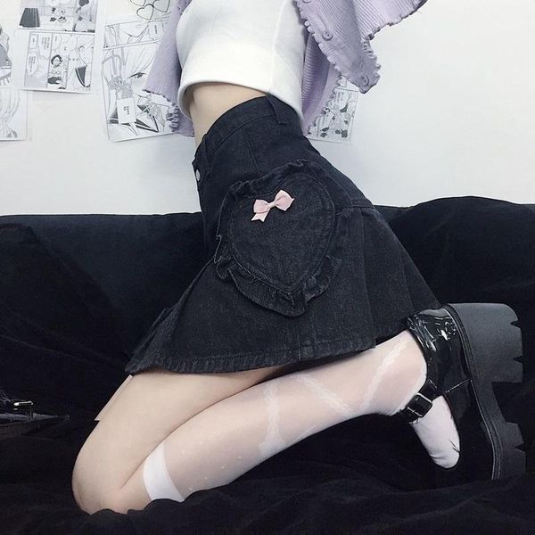 skirts gothic skirt japan harajuku bow love pocket denim female punk streetwear high waist vintage mini a-line clothes size, Black
skirts gothic skirt japan harajuku bow love pocket denim female punk streetwear high waist vintage mini a-line clothes size, Black
