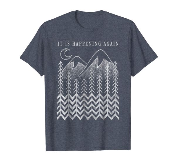 twin peaks it is happening again line art graphic t-shirt, White;black