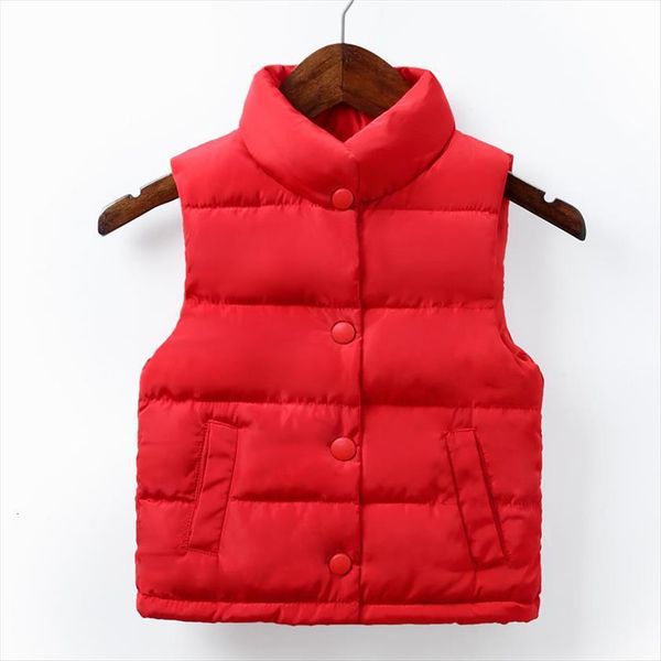 autumn winter girls casual vest jacket children coats for infant baby down sleeveless kids warm, Black
