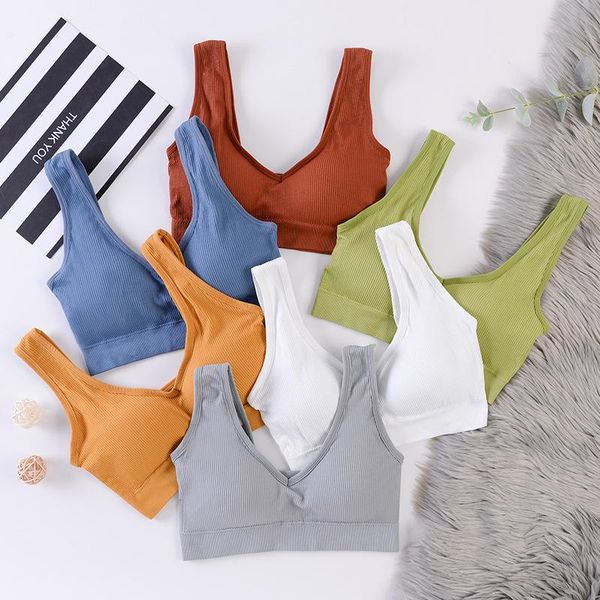 yoga outfit v neck solid underwear seamless crop women sport bra running lingerie fitness tube active wear padded vest
yoga outfit v neck solid underwear seamless crop women sport bra running lingerie fitness tube active wear padded vest