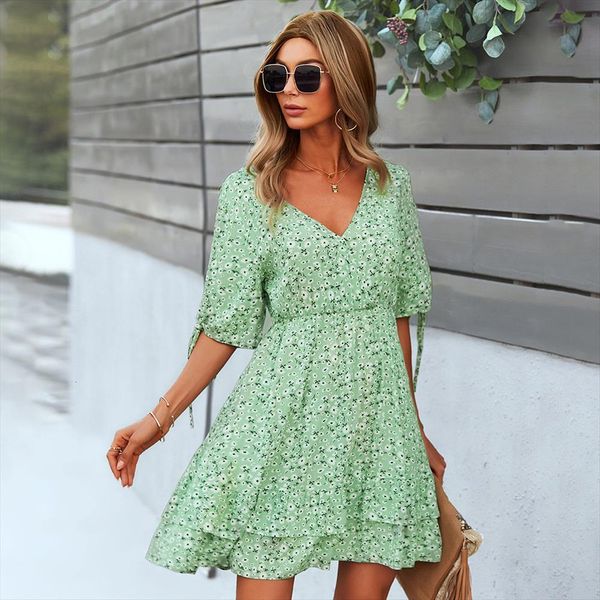 vintage floral print short womens dress summer v neck ruffles party beach mini sundress vestidos female, Black;gray
vintage floral print short womens dress summer v neck ruffles party beach mini sundress vestidos female, Black;gray