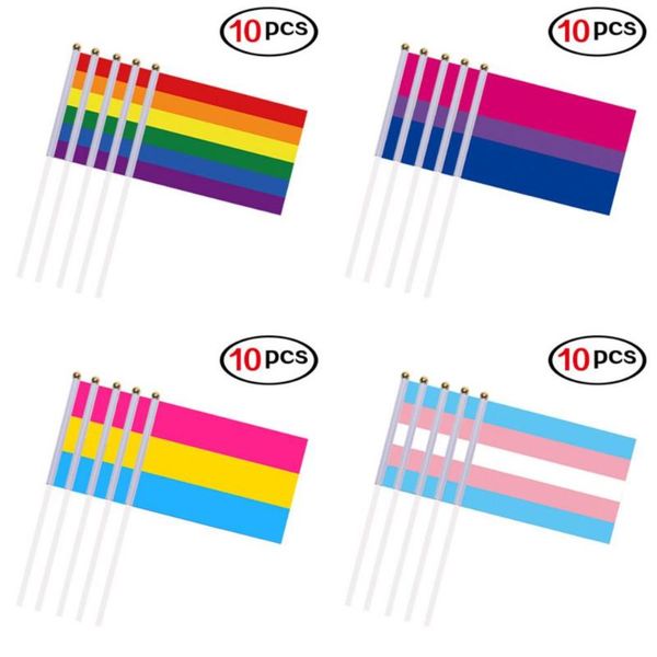 party decoration 10pcs 14*21cm gay pride flags easy to hold mini small rainbow with flagpoles for parade decorations
party decoration 10pcs 14*21cm gay pride flags easy to hold mini small rainbow with flagpoles for parade decorations