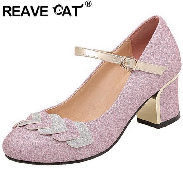 dress shoes reave cat 2021 women pumps round toe 6cm block heels buckle bling patchwork heart sweet big size 32-43 casual date a3806, Black
dress shoes reave cat 2021 women pumps round toe 6cm block heels buckle bling patchwork heart sweet big size 32-43 casual date a3806, Black