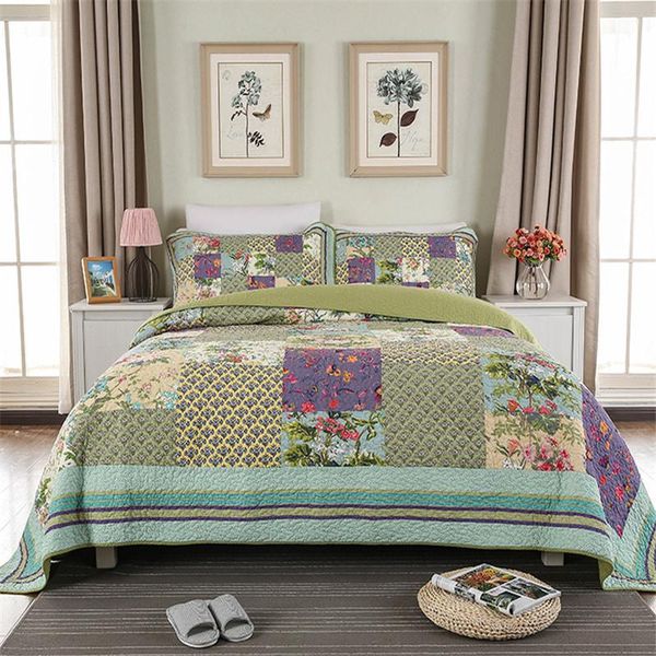 comforters & sets 3 pieces patchwork quilt set cotton quilted bedspread for bed linens floral coverlet bedding blanket cubrecam cover colcha
comforters & sets 3 pieces patchwork quilt set cotton quilted bedspread for bed linens floral coverlet bedding blanket cubrecam cover colcha