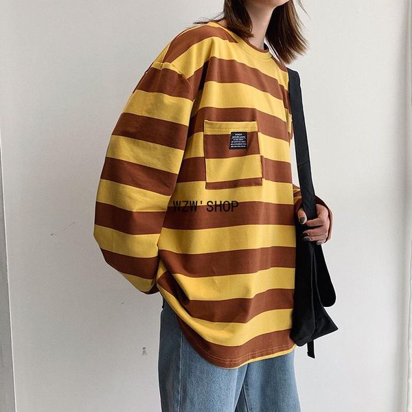 men's t-shirts striped full slevees couples tshirt casual college clothes novelty pullover streetwear loose all-match top, White;black
men's t-shirts striped full slevees couples tshirt casual college clothes novelty pullover streetwear loose all-match top, White;black