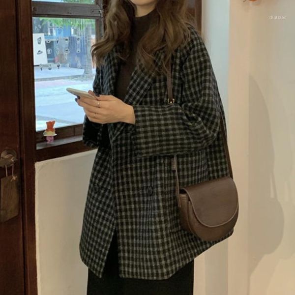 hair coat female autumn and winter 2021 temperament lattice 100 long small cotton thickened women's wool & blends, Black
hair coat female autumn and winter 2021 temperament lattice 100 long small cotton thickened women's wool & blends, Black
