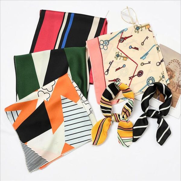 scarves women scarf fashion neckerchief air hostess small square satin silk head band professional neck bow tie, Blue;gray
scarves women scarf fashion neckerchief air hostess small square satin silk head band professional neck bow tie, Blue;gray