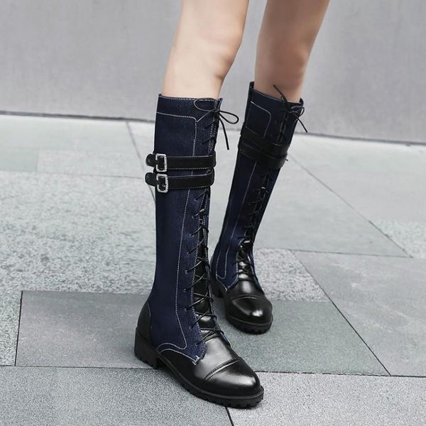 boots plus size 11 12 13 14 15 round-headed cross-tie boots, denim belt buckle, high cylinder and thick heel of knee, Black
boots plus size 11 12 13 14 15 round-headed cross-tie boots, denim belt buckle, high cylinder and thick heel of knee, Black