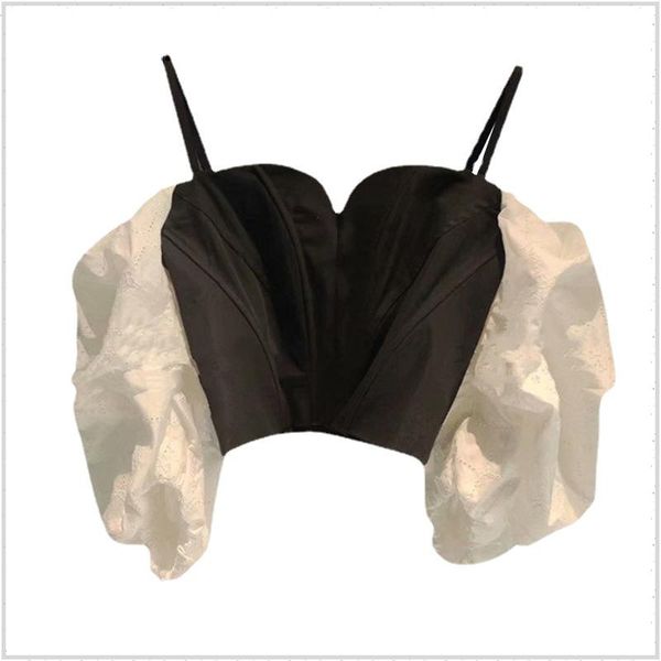 women's blouses & shirts slash neck fashion woman blousespuff sleeve color matching short women plus size off shoulder summer clothing, White
women's blouses & shirts slash neck fashion woman blousespuff sleeve color matching short women plus size off shoulder summer clothing, White