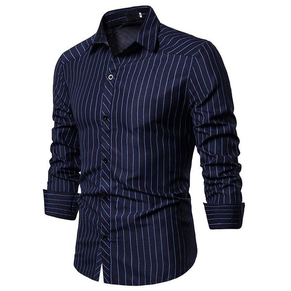 men's casual shirts fashion striped shirt men business camisa masculina 2021 brand slim fit long sleeve mens dress party tuxedo, White;black
men's casual shirts fashion striped shirt men business camisa masculina 2021 brand slim fit long sleeve mens dress party tuxedo, White;black