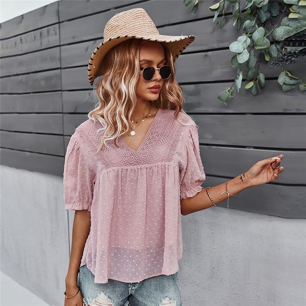 spring new lace patchwork women 2021 short sleeve v neck blouses ladies loose summer casual pullover 80zc, White
spring new lace patchwork women 2021 short sleeve v neck blouses ladies loose summer casual pullover 80zc, White