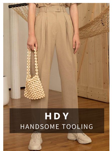 woman's overalls style beautiful high-waisted classic female streetwear office lady loose pants kvtm, Black;white
woman's overalls style beautiful high-waisted classic female streetwear office lady loose pants kvtm, Black;white