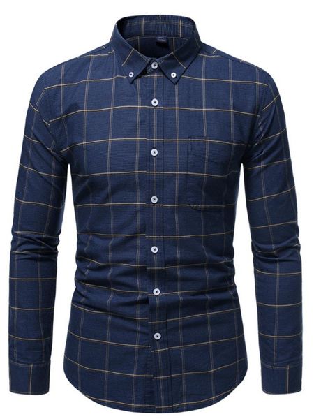 men's casual shirts fall long-sleeved shirt oxford plaid business, White;black
men's casual shirts fall long-sleeved shirt oxford plaid business, White;black