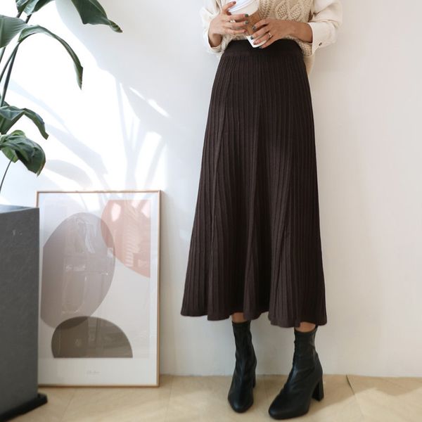2021 autumn winter bottoms chic high waist thick solid knitted skirt new ol elegant fashion a-line long skirts womens cyxf, Black
2021 autumn winter bottoms chic high waist thick solid knitted skirt new ol elegant fashion a-line long skirts womens cyxf, Black