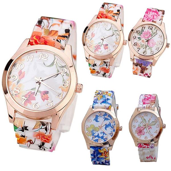 wristwatches fashion women's watch silicone printed flower causal quartz analog wrist watches office supply jewelry gift, Slivery;brown
wristwatches fashion women's watch silicone printed flower causal quartz analog wrist watches office supply jewelry gift, Slivery;brown