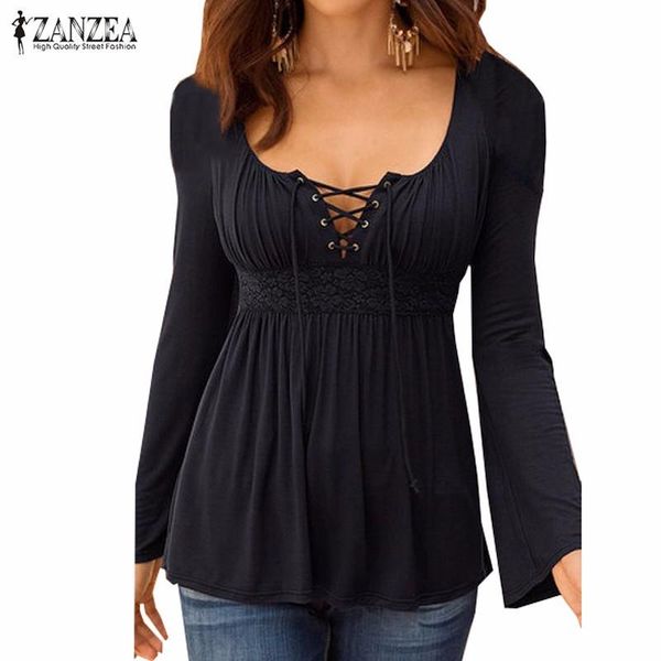 women's blouses & shirts lace patchwork zanzea 2021 stylish spring casual long sleeve blusas female up plus size tunic, White
women's blouses & shirts lace patchwork zanzea 2021 stylish spring casual long sleeve blusas female up plus size tunic, White