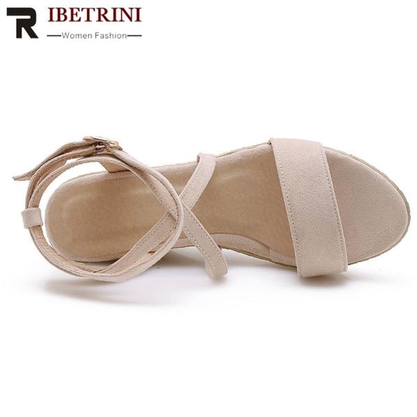 dress shoes ribetrini holiday casual female summer woman solid flock high wedges sandals women round toe thin belt brand, Black
dress shoes ribetrini holiday casual female summer woman solid flock high wedges sandals women round toe thin belt brand, Black