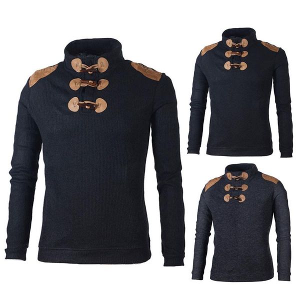 gym clothing men slim-fits collar long-sleeved button knitted sweatershirt casual sports pullover patchwork long sleeve crewneck, White;black
gym clothing men slim-fits collar long-sleeved button knitted sweatershirt casual sports pullover patchwork long sleeve crewneck, White;black