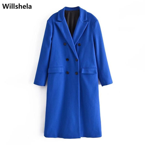 women's wool & blends willshela women fashion with pockets solid double breasted long coat vintage lapel collar sleeves female winter o, Black
women's wool & blends willshela women fashion with pockets solid double breasted long coat vintage lapel collar sleeves female winter o, Black