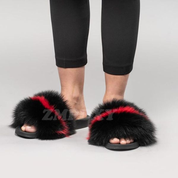women fluffy real fur slippers flat comfy indoor outdoor slides rainbow striped sweet girl fashion fuzzy beach flip flops, Black
women fluffy real fur slippers flat comfy indoor outdoor slides rainbow striped sweet girl fashion fuzzy beach flip flops, Black