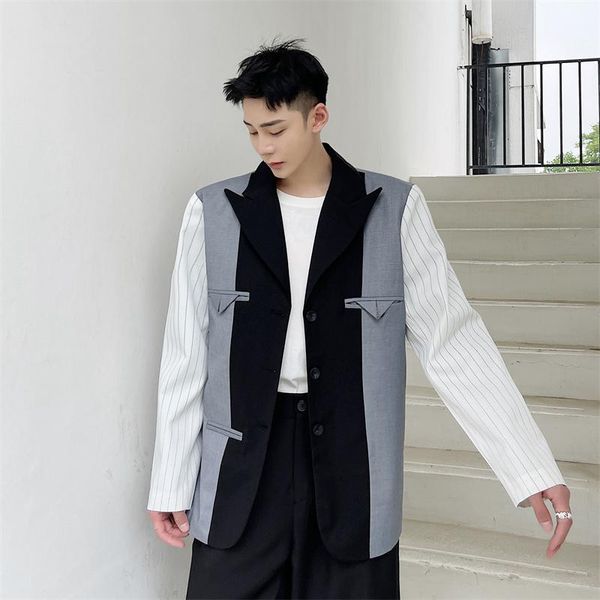 men's suits & blazers stripe sleeve splice suit men korean streetwear fashion loose casual coat male harajuku vintage party blazer jack, White;black
men's suits & blazers stripe sleeve splice suit men korean streetwear fashion loose casual coat male harajuku vintage party blazer jack, White;black