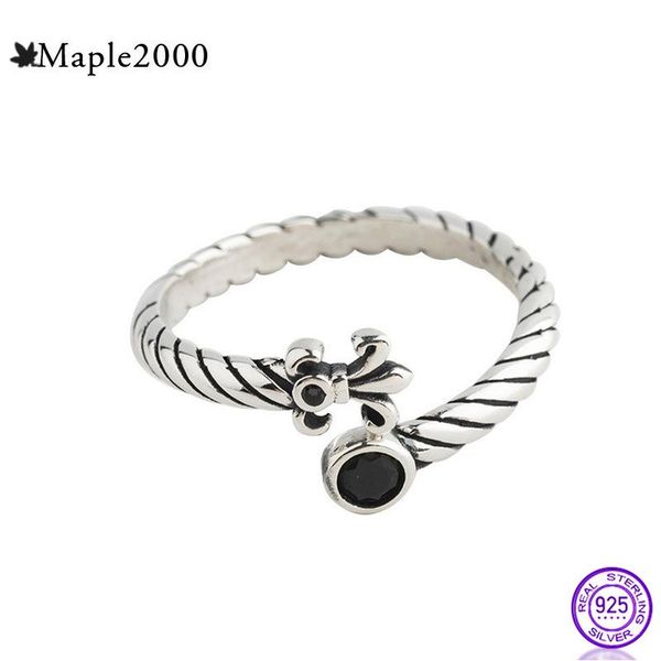 wedding rings 925 sterling silver for women adjustable zircon fashion personality finger ring retro geometric classic jewelry, Slivery;golden