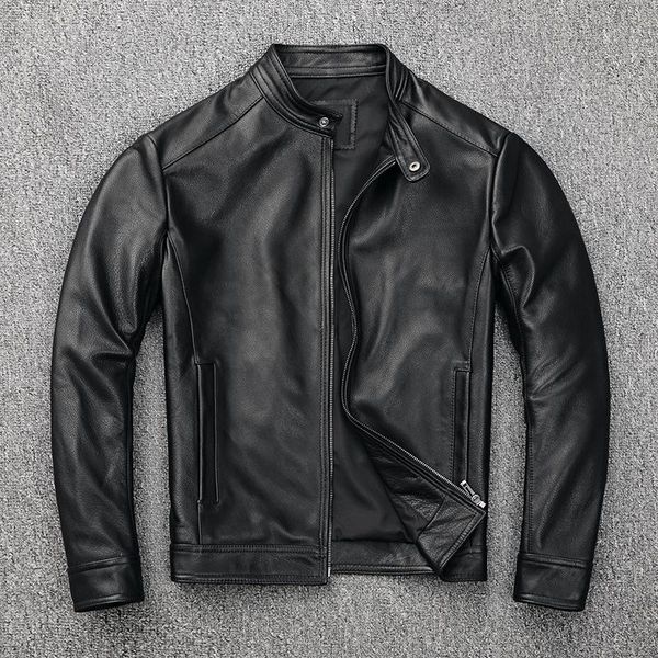 men's leather & faux men quality cow jackets large size stand collar black slim genuine coats autumn cowhide real outerwear
men's leather & faux men quality cow jackets large size stand collar black slim genuine coats autumn cowhide real outerwear