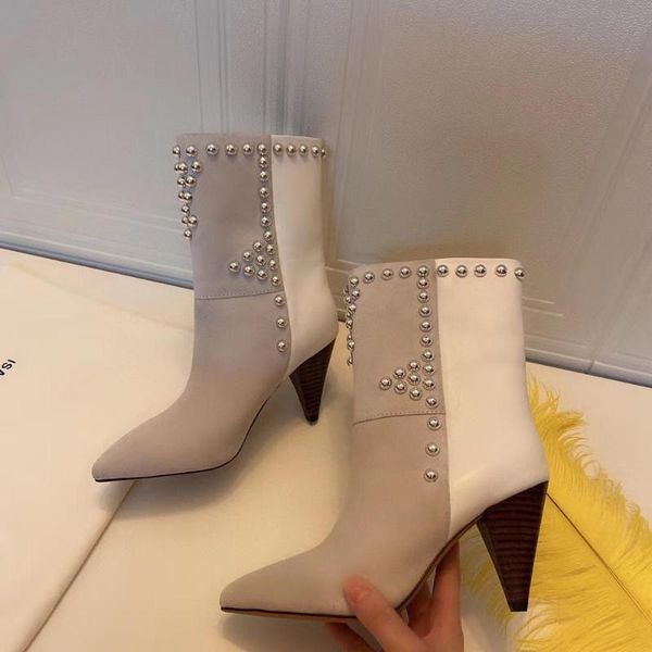 boots winter cow suede mid-calf high heels woman patchwork pointed toes spike zapatos de mujer, Black
boots winter cow suede mid-calf high heels woman patchwork pointed toes spike zapatos de mujer, Black