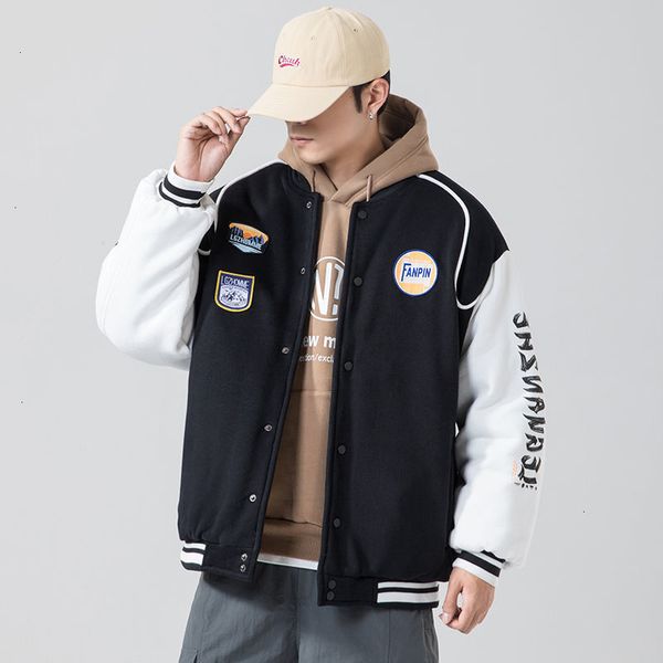 2021 men's casual oversize jackets autumn winter new baseball coats woman japanese style clothing male streetwear jacket mso3, Black;brown
2021 men's casual oversize jackets autumn winter new baseball coats woman japanese style clothing male streetwear jacket mso3, Black;brown