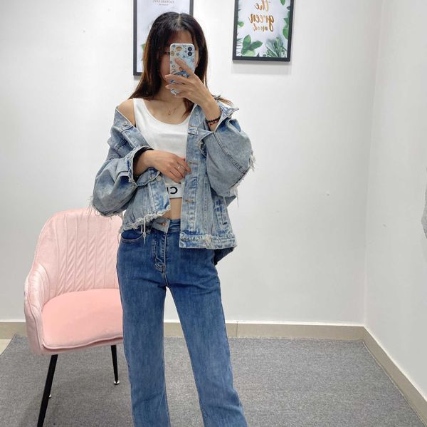 jeans 2021 straight spring and autumn high waist slim loose fashionable korean women's quarter, Blue
jeans 2021 straight spring and autumn high waist slim loose fashionable korean women's quarter, Blue
