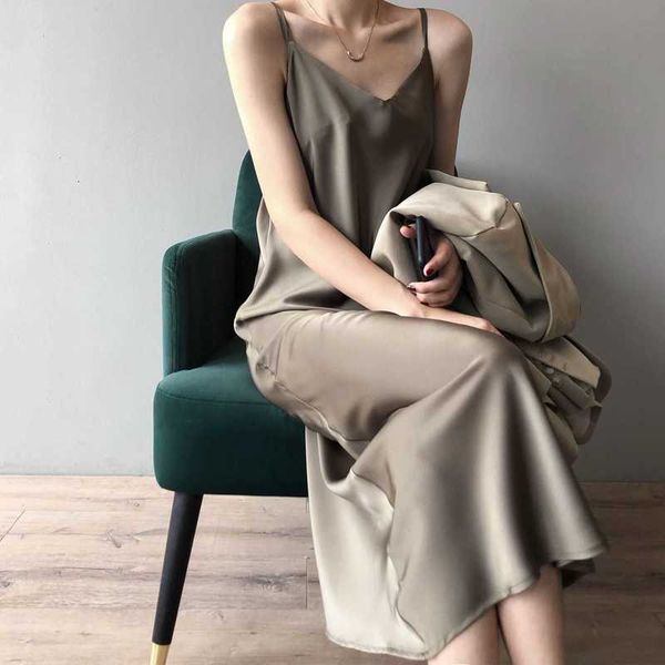 temperament collocation blazer coat suspender dr show thin waist acetate satin summer skirt silk like, Black;gray
temperament collocation blazer coat suspender dr show thin waist acetate satin summer skirt silk like, Black;gray