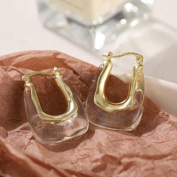 hoop & huggie trendy transparent resin earrings for women girls geometric irregular metal acrylic party jewelry 2021 trend, Golden;silver
hoop & huggie trendy transparent resin earrings for women girls geometric irregular metal acrylic party jewelry 2021 trend, Golden;silver